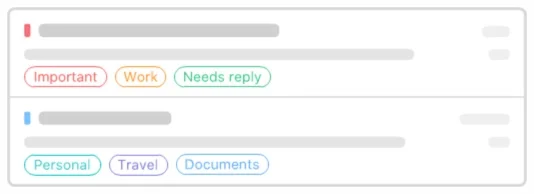 etiquettes email spark macos