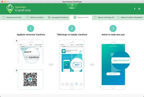 bloquer pubs sur iphone avec icarefone infoidevice