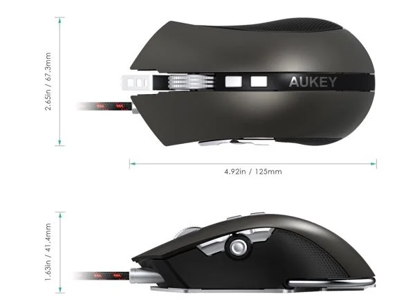 dimension souris gamer aukey infoidevice