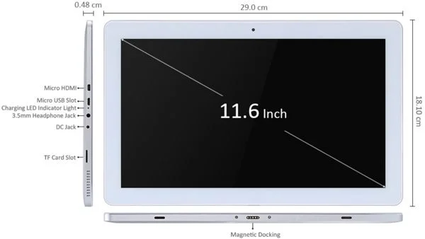 dimensions teclast tbook 16 pro infoidevice