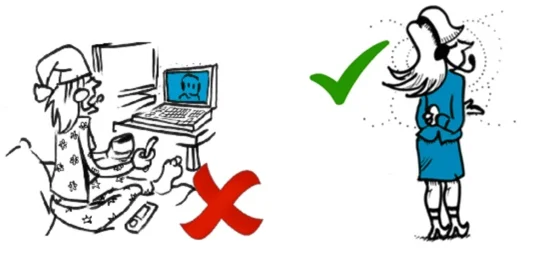 habillez vous pour un visioconference