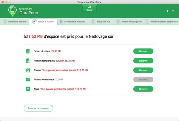 nettoyer iphone avec icarefone infoidevice
