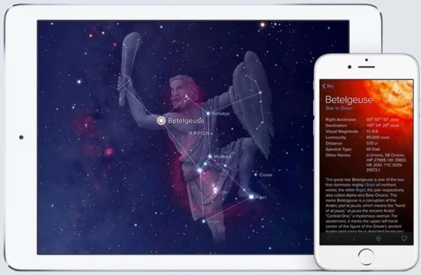 sky guide application carte des etoiles infoidevice