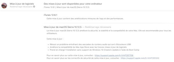 mise a jour macos 10.12.5 et itunes 12.6.1 infoidevice