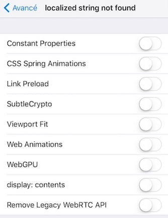 options avancees safari ios 11 beta 2 infoidevice