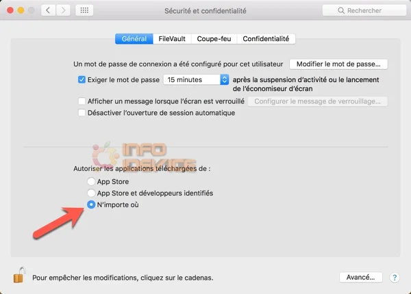 autoriser applications telechargees de n importe ou sur macos infoidevice