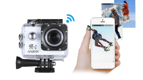 connexion wifi camera action andoer 4k infoidevice