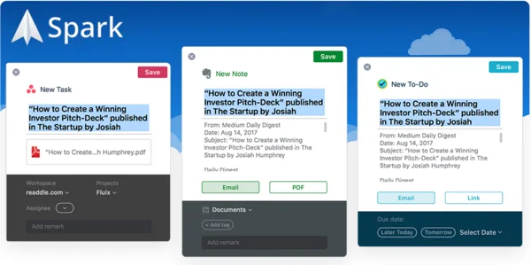 exportation personnalisee avec spark mail infoidevice