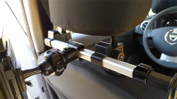 fixation appuie tete support tablette macally pour voiture infoidevice