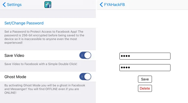 tweak FYA Hack FB ameliore application facebook infoidevice
