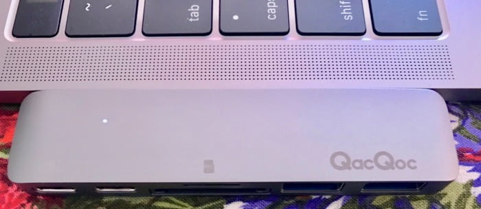 Test hub USB-C QacQoc MacBook Pro 15 pouces