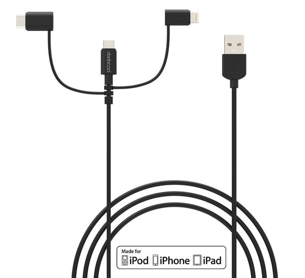 cable dodocool compatible iphone et smartphone android
