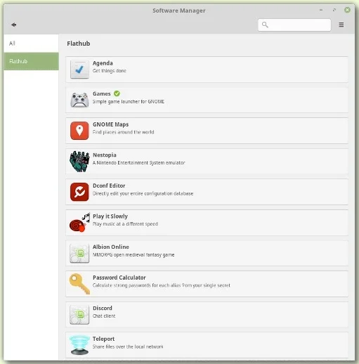 flatpak gestionnaire applications linux mint 18.3