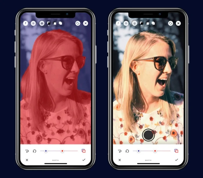 infltr filtres appareil photo true depth iphone x
