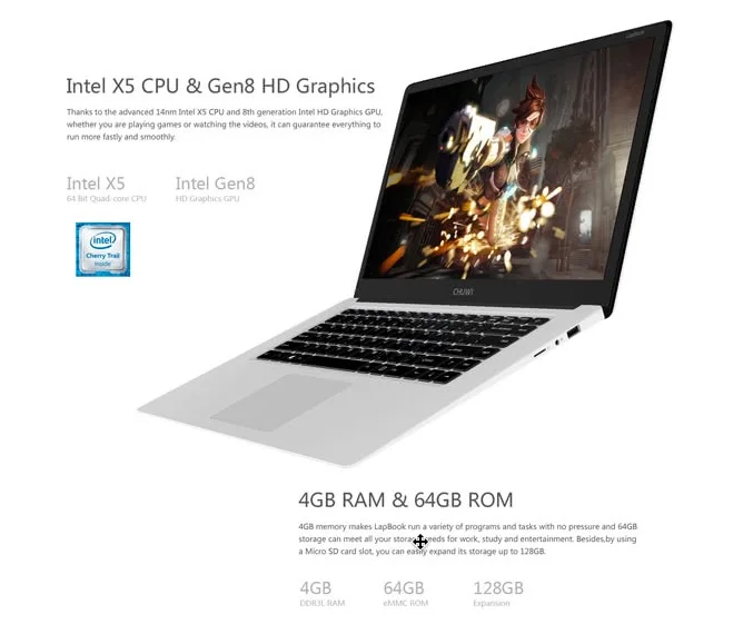 ultrabook chuwi lapbook pc ecran full hd