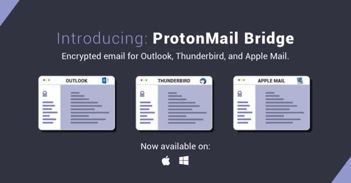 protonmail bridge compatible outlook mail thunderbird