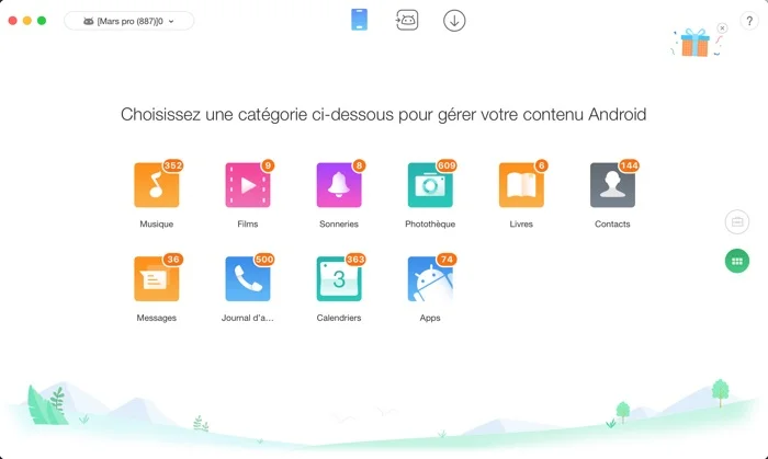 anytrans gere donnees android