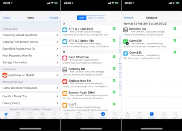 cydia fonctionne avec le jailbreak ios 11 sur iphone x