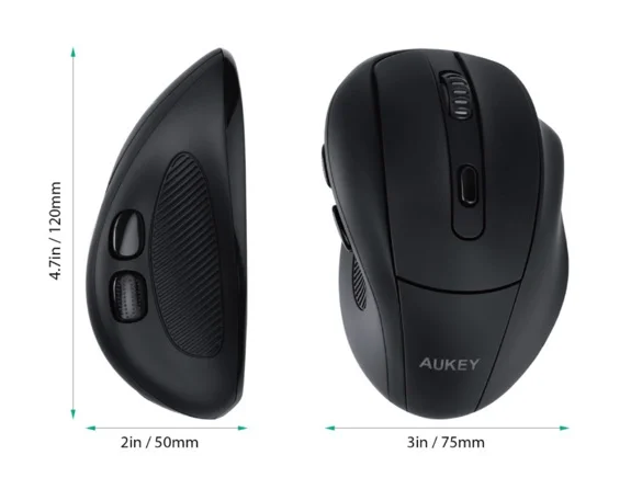 dimensions souris ergonomique aukey km w9