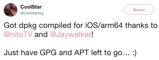 mise a jour dpkg ios arm 64 cydia jailbreak ios 11