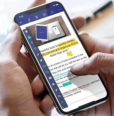 annoter document pdf avec pdfelement sur iphone