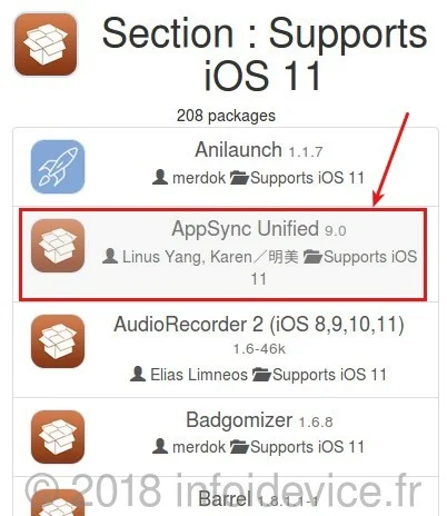installer appsync unified ios 11