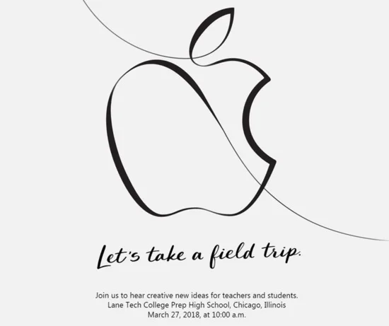 invitation keynote apple education 27 mars 2018