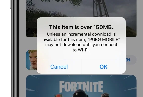 blocage 150 mo app store