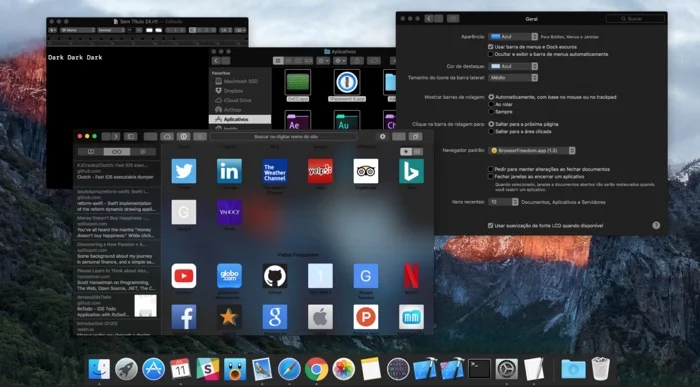 concept mode sombre macos