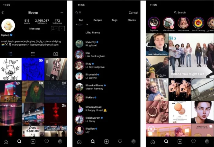 tweak unlit mode sombre pour instagram