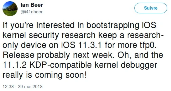 ian beer jailbreak ios 11.3.1