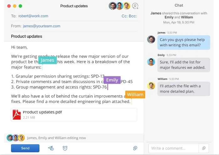mail collaboratif avec spark 2 pour mac et ios