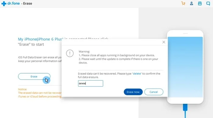 restaurer iphone sans itunes avec dr fone wondershare