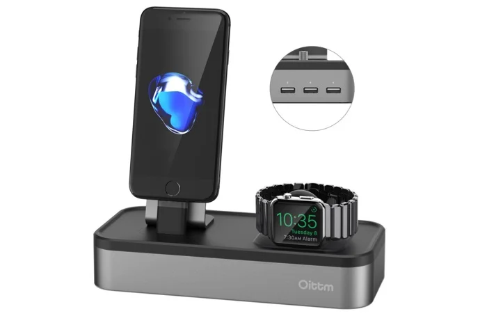 test station recharge 5 en 1 oittm apple watch iphone