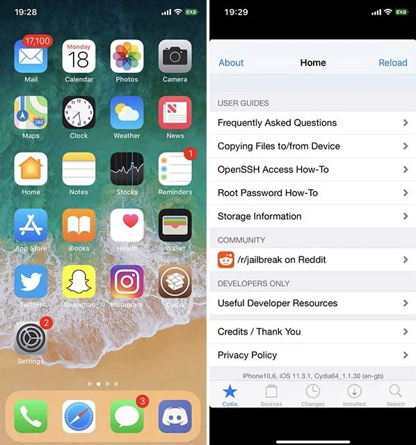 jailbreak ios 11.3.1 iphone x avec cydia