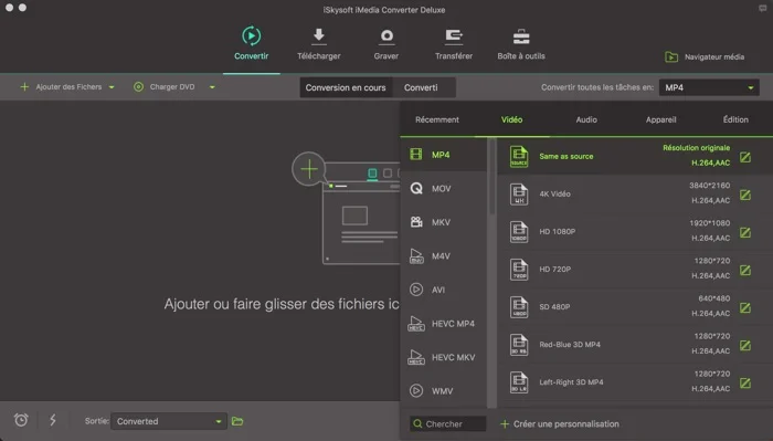 convertir video sur mac avec iskysoft imedia converter deluxe