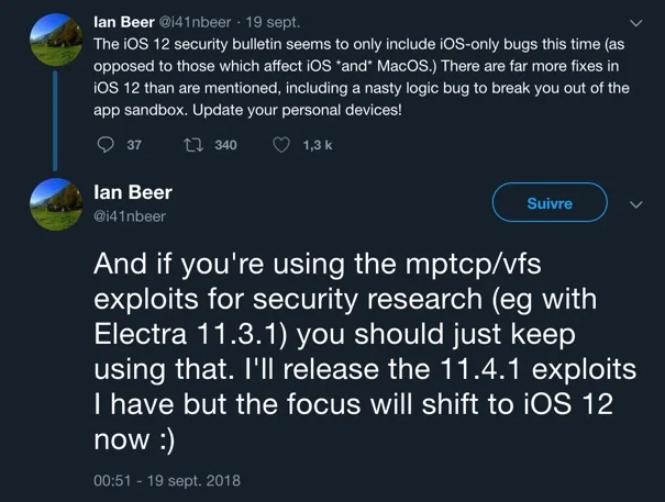 ian beer exploit jailbreak ios 11.4.1