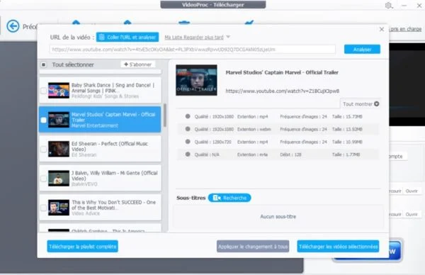 telecharger video avec videoproc