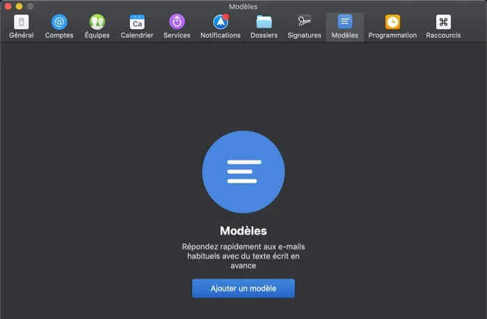 creer des modeles pour email avec spark mai
