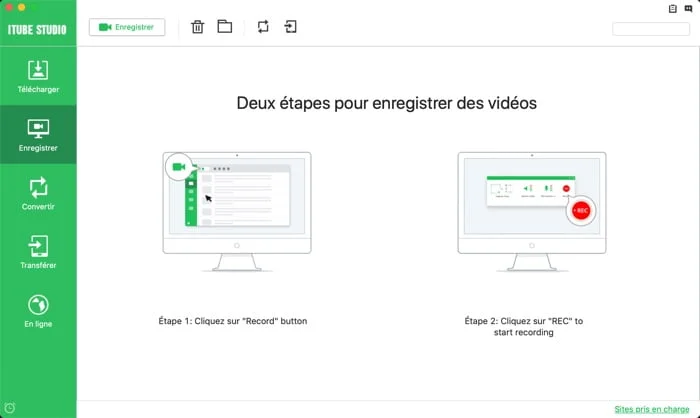 enrgistrer video avec itube studio