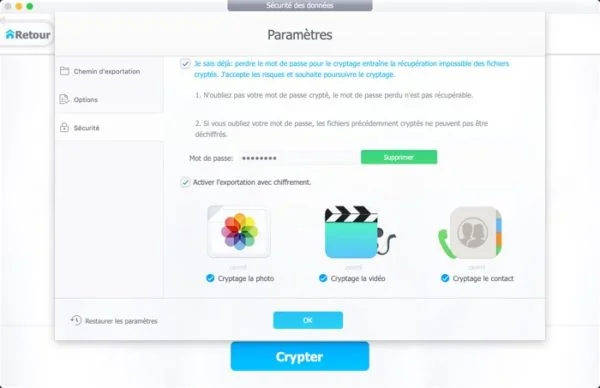 crypter photo iphone avec dearmob