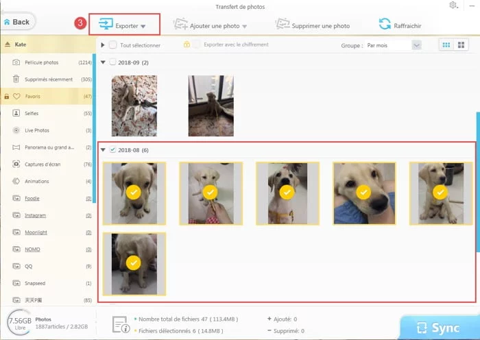 exporter photos iphone vers ordinateur avec mediatrans