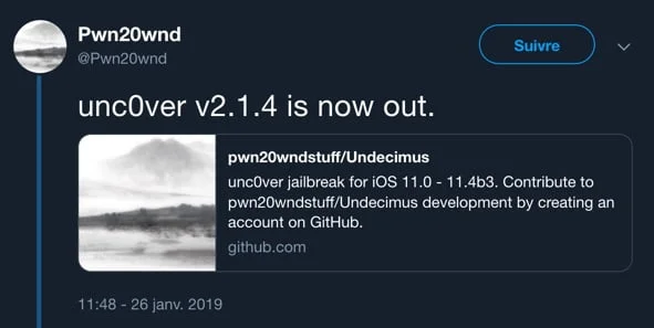 jailbreak unc0ver v2.1.4