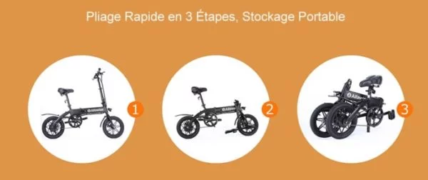 pliable facile velo electrique alfawise x1