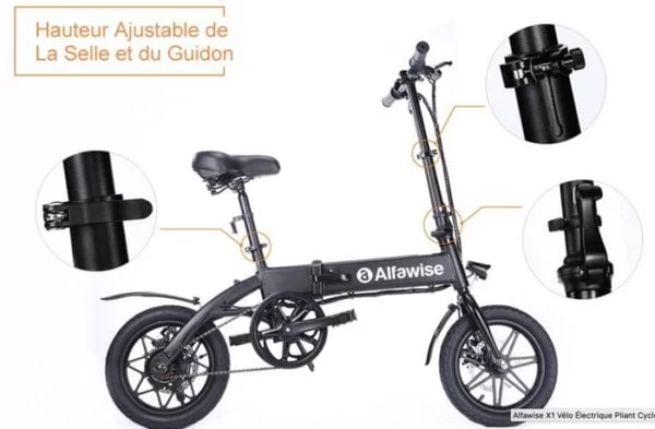 reglage hauteur velo electrique alfawise x1