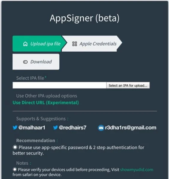signer ipa avec appsigner