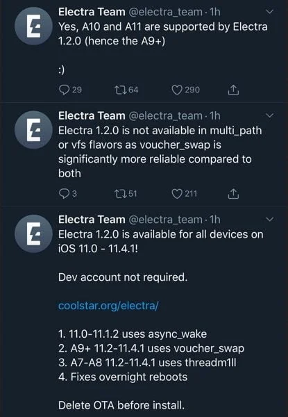 team electra jailbreak ios 11.4.1