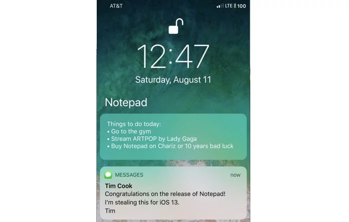 tweak notepad prise de note iphone