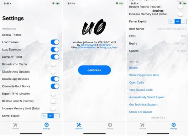 unc0ver v2.1.3 jailbreak ios 11