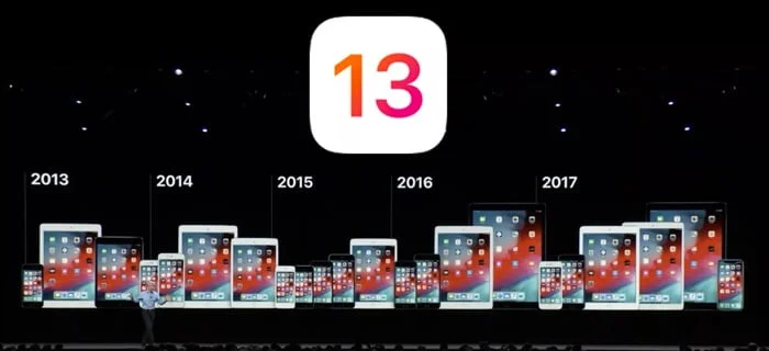 compatibilite iphone ipad avec ios 13